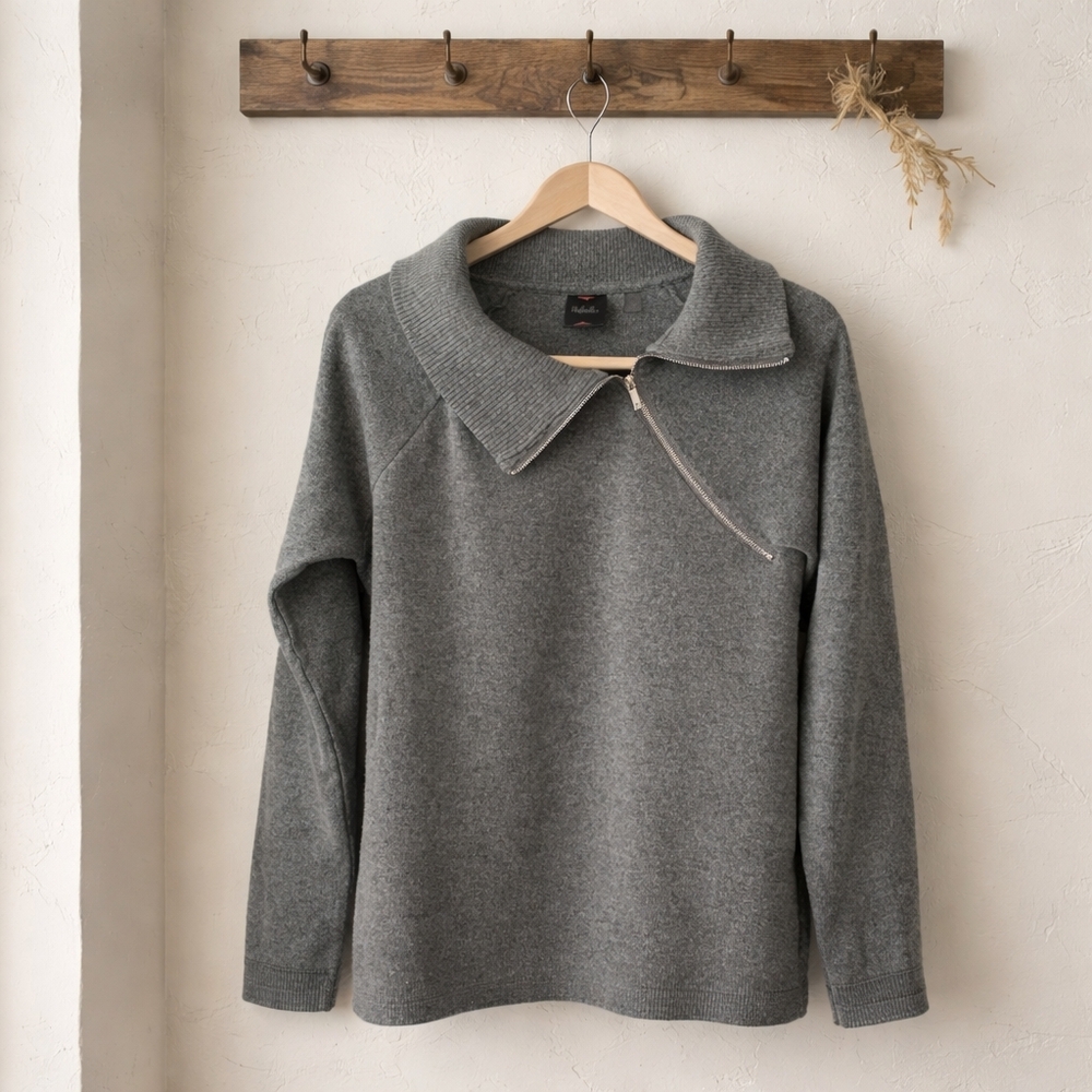 Rafaella Charcoal Cowl Neck Sweater Size Lg